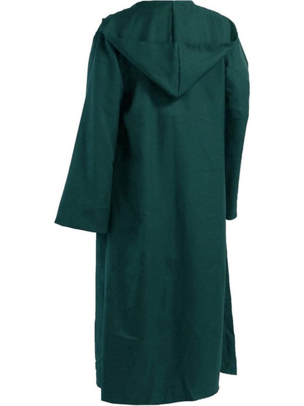 Men's Green Wizard Robes Monk Hood Cape Cosplay Priest Cloak Halloween Costume
